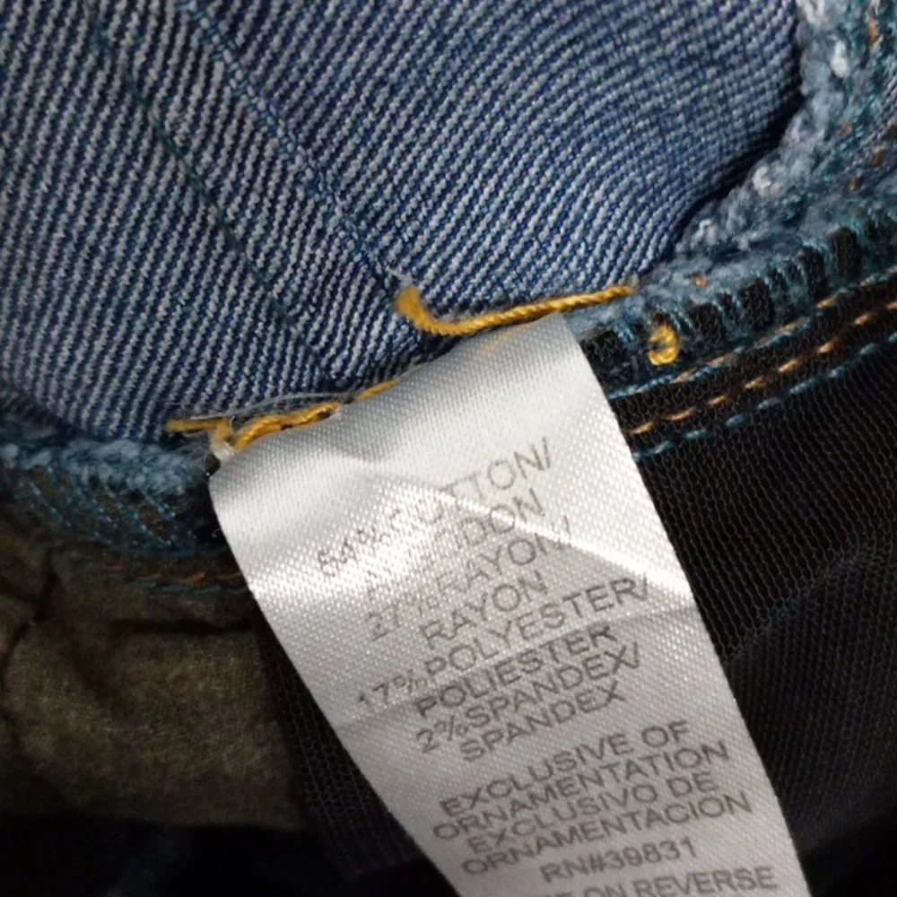 Democracy "Ab"Solution Blue Low Rise Straight Leg Jeans - Picture 6 of 6